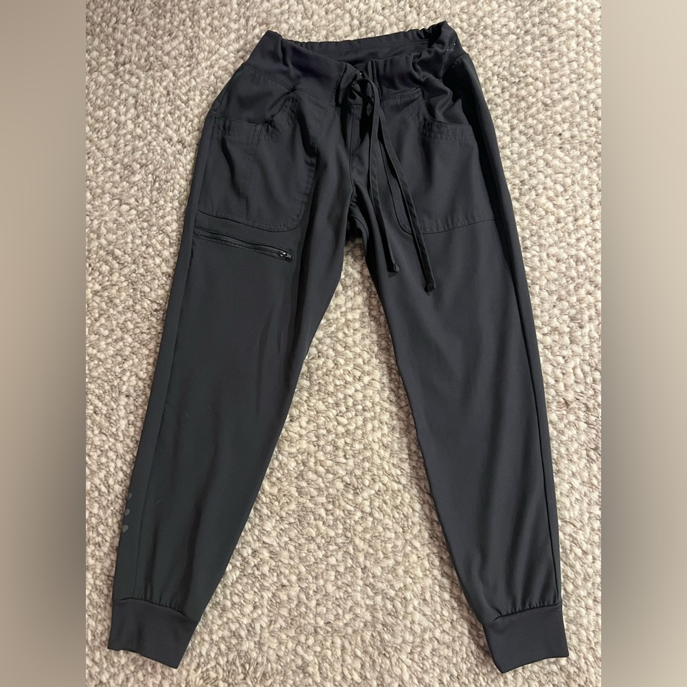 Gray Jogger Pants with Drawstring